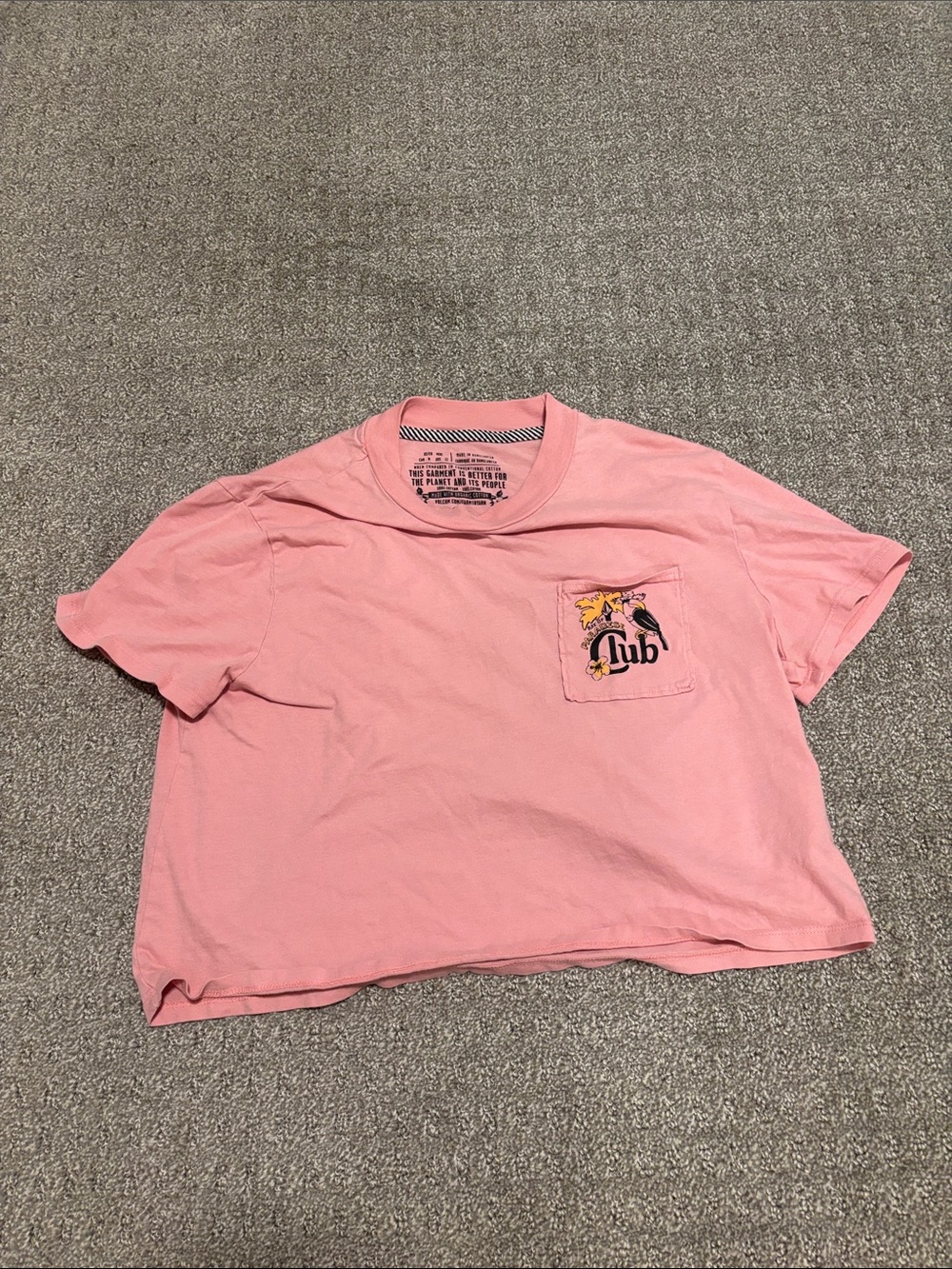 Volcom Pink Short Sleeve Pocket Tee with Surf Graphic